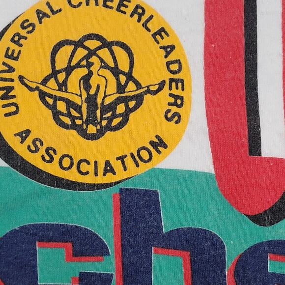 Vintage 90s UCA Cheerleaders Shirt Womens L 21x26 White - Picture 11 of 15